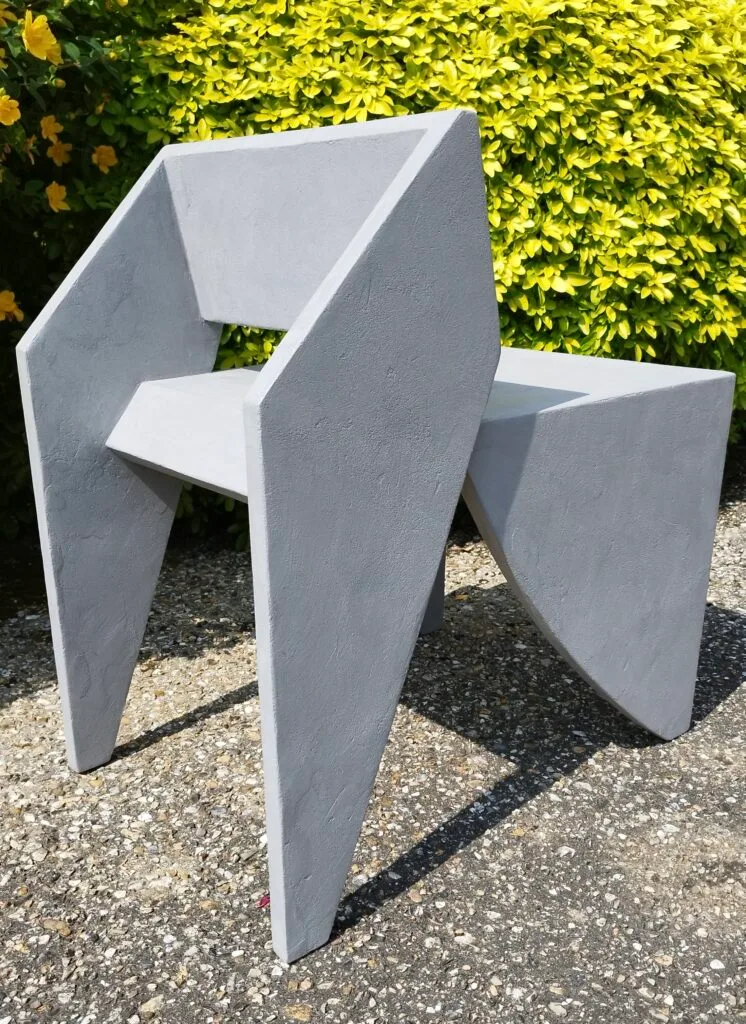 Vue arrière du fauteuil Origami couleur Argent.
Nouveauté ReferenceParis